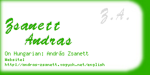 zsanett andras business card