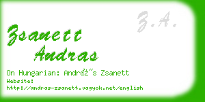 zsanett andras business card